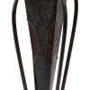 imageDeco 79 Metal Indoor Outdoor Planter Large Planter Pot with Scroll Stand Set of 2 Planters 30quot 28quotH Brown