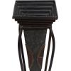 imageDeco 79 Metal Indoor Outdoor Planter Large Planter Pot with Scroll Stand Set of 2 Planters 30quot 28quotH Brown
