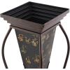 imageDeco 79 Metal Indoor Outdoor Planter Large Planter Pot with Scroll Stand Set of 2 Planters 30quot 28quotH Brown