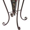 imageDeco 79 Metal Indoor Outdoor Planter Large Planter Pot with Scroll Stand Set of 2 Planters 30quot 28quotH Brown