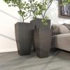 imageDeco 79 Metal Indoor Outdoor Planter Large Planter Pot with Tapered Base Set of 3 Planters 20quot 25quot 30quotH Dark GrayDark Gray