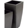 imageDeco 79 Metal Indoor Outdoor Planter Large Planter Pot with Tapered Base Set of 3 Planters 20quot 25quot 30quotH Dark GrayDark Gray
