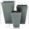 imageDeco 79 Metal Indoor Outdoor Planter Large Planter Pot with Tapered Base Set of 3 Planters 20quot 25quot 30quotH Dark GrayGray