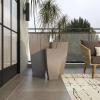 imageDeco 79 Metal Indoor Outdoor Planter Large Planter Pot with Tapered Base Set of 3 Planters 20quot 25quot 30quotH Dark GrayGray