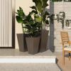 imageDeco 79 Metal Indoor Outdoor Planter Large Planter Pot with Tapered Base Set of 3 Planters 20quot 25quot 30quotH Dark GrayGray