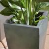 imageDeco 79 Metal Indoor Outdoor Planter Large Planter Pot with Tapered Base Set of 3 Planters 20quot 25quot 30quotH Dark GrayGray