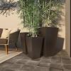 imageDeco 79 Metal Indoor Outdoor Planter Large Planter Pot with Tapered Base Set of 3 Planters 20quot 25quot 30quotH Dark GrayGray