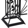 imageDeco 79 Metal Indoor Outdoor Scrollwork Arched Gate Garden Arbor with Vines and Latch Lock Closure 70quot x 15quot x 65quot Black70 x 15 x 65