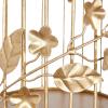imageDeco 79 Metal Leaf Birdcage Windchime with Glass Beads and Bells 5quot x 5quot x 33quot Gold