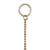 imageDeco 79 Metal Moon Indoor Outdoor Embellished Windchime with Glass Beads and Pipe Bells 5quot x 5quot x 41quot GoldGold