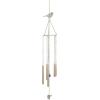 imageDeco 79 Metal Moon Indoor Outdoor Embellished Windchime with Glass Beads and Pipe Bells 5quot x 5quot x 41quot GoldGold