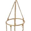 imageDeco 79 Metal Moon Indoor Outdoor Embellished Windchime with Glass Beads and Pipe Bells 5quot x 5quot x 41quot GoldGold