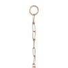 imageDeco 79 Metal Moon Indoor Outdoor Embellished Windchime with Glass Beads and Pipe Bells 5quot x 5quot x 41quot GoldRed