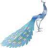 imageDeco 79 Metal Peacock Decorative Garden Sculpture Indoor Outdoor Garden Statue with Crystal Accents Outdoor Sculpture 31quot x 7quot x 20quot TealBlue