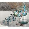 imageDeco 79 Metal Peacock Decorative Garden Sculpture Indoor Outdoor Garden Statue with Crystal Accents Outdoor Sculpture 31quot x 7quot x 20quot TealTeal