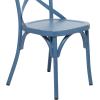 imageDeco 79 Metal Solid Outdoor Dining Chair  GreenBlue