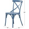 imageDeco 79 Metal Solid Outdoor Dining Chair  GreenBlue