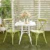 imageDeco 79 Metal Solid Outdoor Dining Chair  GreenGreen