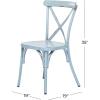imageDeco 79 Metal Solid Outdoor Dining Chair  GreenLight Blue