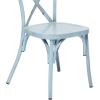 imageDeco 79 Metal Solid Outdoor Dining Chair  GreenLight Blue
