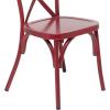 imageDeco 79 Metal Solid Outdoor Dining Chair  GreenRed