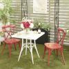 imageDeco 79 Metal Solid Outdoor Dining Chair  GreenRed