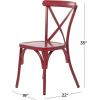 imageDeco 79 Metal Solid Outdoor Dining Chair  GreenRed