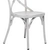 imageDeco 79 Metal Solid Outdoor Dining Chair  GreenWhite