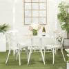 imageDeco 79 Metal Solid Outdoor Dining Chair  GreenWhite