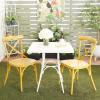 imageDeco 79 Metal Solid Outdoor Dining Chair  GreenYellow