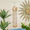 imageDeco 79 Metal Sun and Moon Indoor Outdoor Windchime with Glass Beads and Bells 8quot x 0quot x 37quot Brass