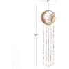 imageDeco 79 Metal Sun and Moon Indoor Outdoor Windchime with Glass Beads and Bells 8quot x 0quot x 37quot Brass