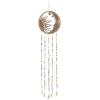 imageDeco 79 Metal Sun and Moon Indoor Outdoor Windchime with Glass Beads and Bells 8quot x 0quot x 37quot Brass