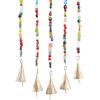 imageDeco 79 Metal Sun and Moon Indoor Outdoor Windchime with Glass Beads and Bells 8quot x 0quot x 37quot Brass