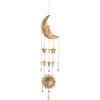imageDeco 79 Metal Sun and Moon Windchime with Glass Beads and Cone Bells 9quot x 1quot x 39quot Gold