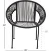 imageDeco 79 Plastic Rattan Outdoor Chair 29quot x 23quot x 30quot WhiteBlack