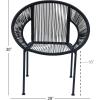 imageDeco 79 Plastic Rattan Outdoor Chair 29quot x 23quot x 30quot WhiteBlack
