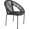 imageDeco 79 Plastic Rattan Outdoor Chair 29quot x 23quot x 30quot WhiteBlack