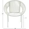 imageDeco 79 Plastic Rattan Outdoor Chair 29quot x 23quot x 30quot WhiteWhite