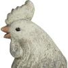 imageDeco 79 Polystone Chicken Decorative Garden Sculpture Indoor Outdoor Garden Statue Outdoor Sculpture 15quot x 11quot x 13quot GrayGray