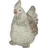 imageDeco 79 Polystone Chicken Decorative Garden Sculpture Indoor Outdoor Garden Statue Outdoor Sculpture 15quot x 11quot x 13quot GrayGray