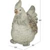 imageDeco 79 Polystone Chicken Decorative Garden Sculpture Indoor Outdoor Garden Statue Outdoor Sculpture 15quot x 11quot x 13quot GrayGray