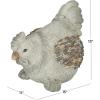 imageDeco 79 Polystone Chicken Decorative Garden Sculpture Indoor Outdoor Garden Statue Outdoor Sculpture 15quot x 11quot x 13quot GrayLight Grey