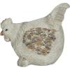 imageDeco 79 Polystone Chicken Decorative Garden Sculpture Indoor Outdoor Garden Statue Outdoor Sculpture 15quot x 11quot x 13quot GrayLight Grey