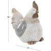 imageDeco 79 Polystone Chicken Decorative Garden Sculpture Indoor Outdoor Garden Statue Outdoor Sculpture 15quot x 11quot x 16quot Gray