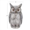 imageDeco 79 Polystone Owl Decorative Garden Sculpture Indoor Outdoor Garden Statue Outdoor Sculpture 9quot x 7quot x 17quot GrayGray