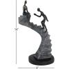 imageDeco 79 Polystone People Decorative Sculpture Home Decor Statue with Stairs Accent Figurine 8quot x 3quot x 14quot BlackRound