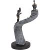 imageDeco 79 Polystone People Decorative Sculpture Home Decor Statue with Stairs Accent Figurine 8quot x 3quot x 14quot BlackRound