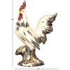 imageDeco 79 Polystone Rooster Decorative Garden Sculpture Indoor Outdoor Garden Statue Outdoor Sculpture 10quot x 6quot x 15quot White