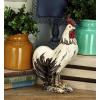 imageDeco 79 Polystone Rooster Decorative Garden Sculpture Indoor Outdoor Garden Statue Outdoor Sculpture 10quot x 6quot x 15quot White